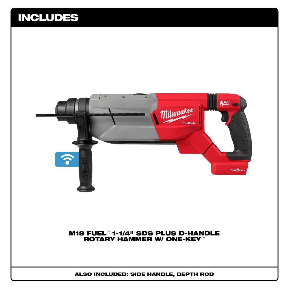 Milwaukee 1-1/4" SDS Plus Rotary Hammer - Image 2
