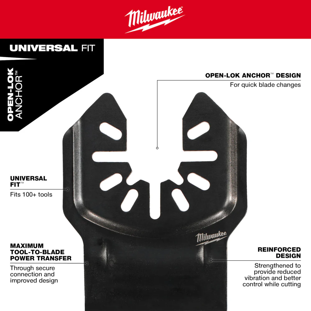 Milwaukee OPEN-LOK™ 1-3/8" TITANIUM CHARGED™ Bi-Metal Multi-Material Multi-Tool Blades (3 PK) - Image 5