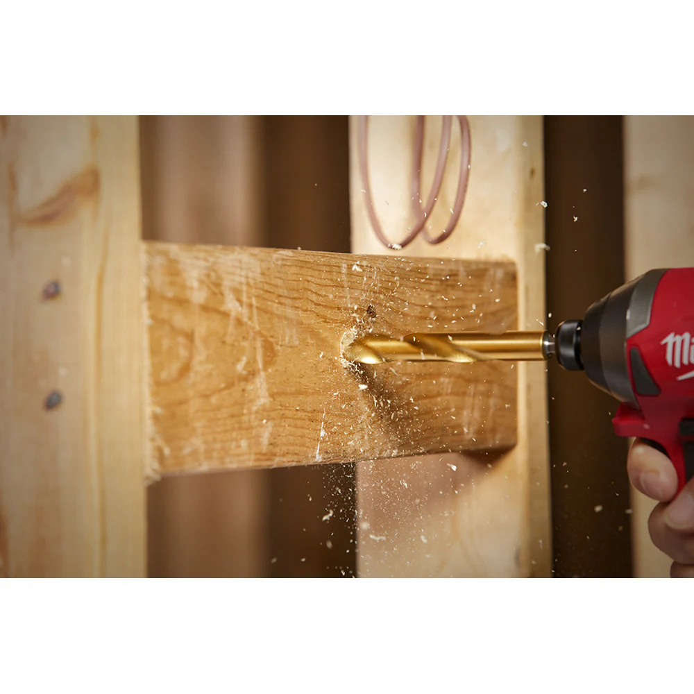 Milwaukee 1/4" SHOCKWAVE™ Impact Duty RED HELIX™ Titanium Drill Bit - Image 7