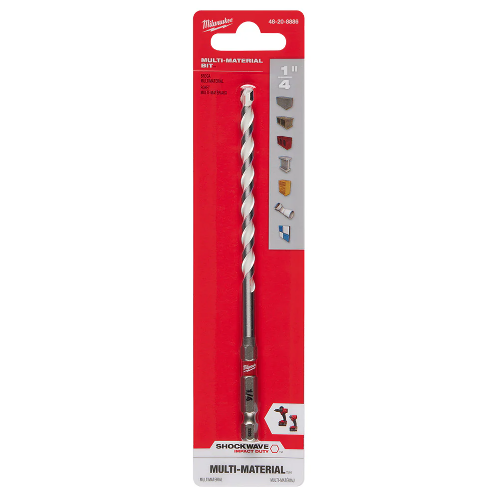 Milwaukee 1/4" x 4" x 6" SHOCKWAVE™ Impact Duty Carbide Multi-Material Drill Bit - Image 11