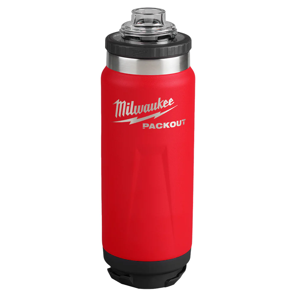 Milwaukee PACKOUT™ 24oz Insulated Bottle with Chug Lid - Red - Image 4