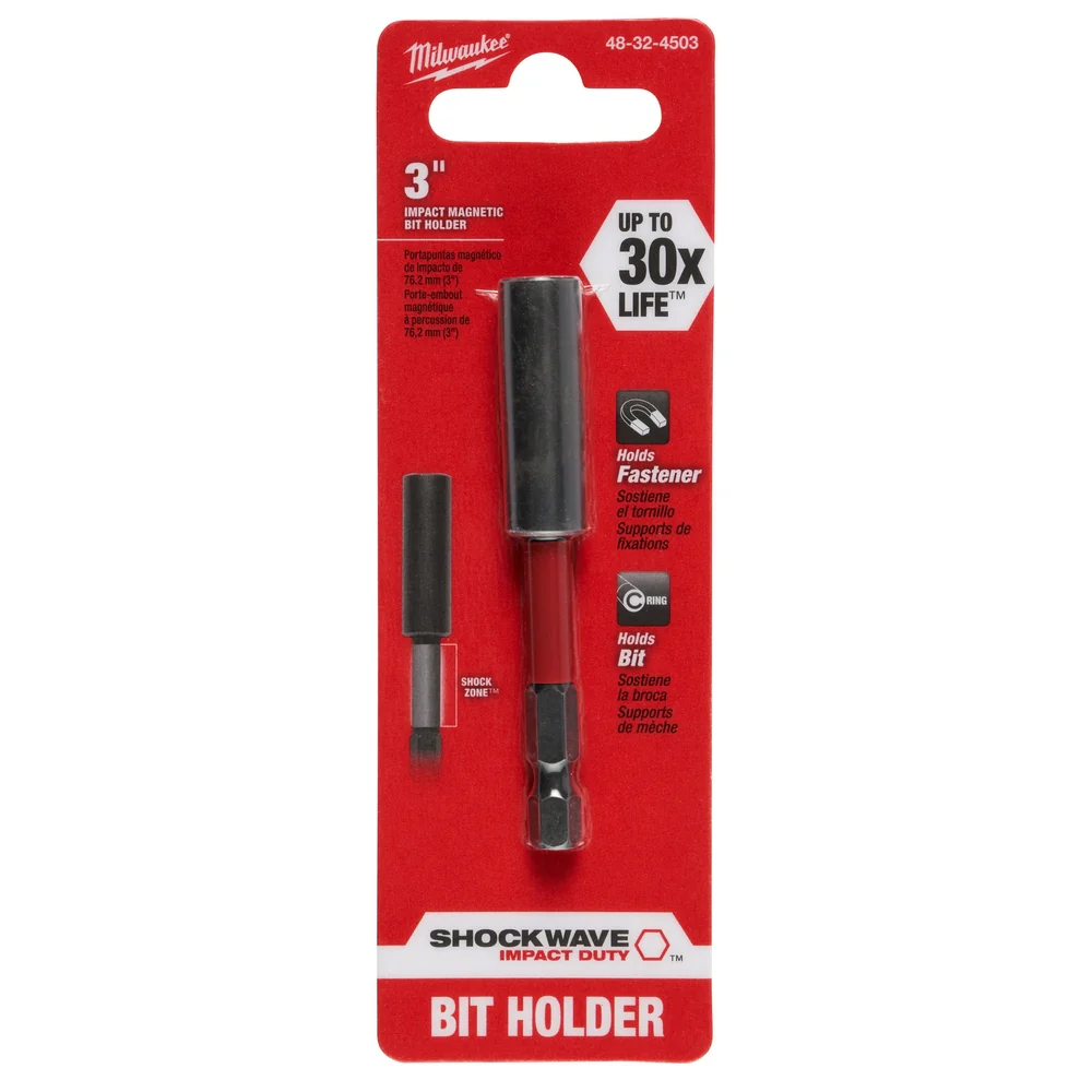 Milwaukee SHOCKWAVE™ 3" Impact Duty Magnetic Bit Holder - Image 4