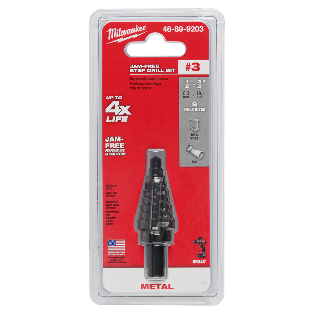 Milwaukee #3 Step Drill Bit, 1/4 In. - 3/4 In - Image 6