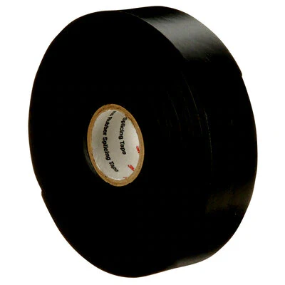3M 1" wide Scotch Linerless Rubber Splicing Tape, Black, Model 130C-1X30 - Image 4
