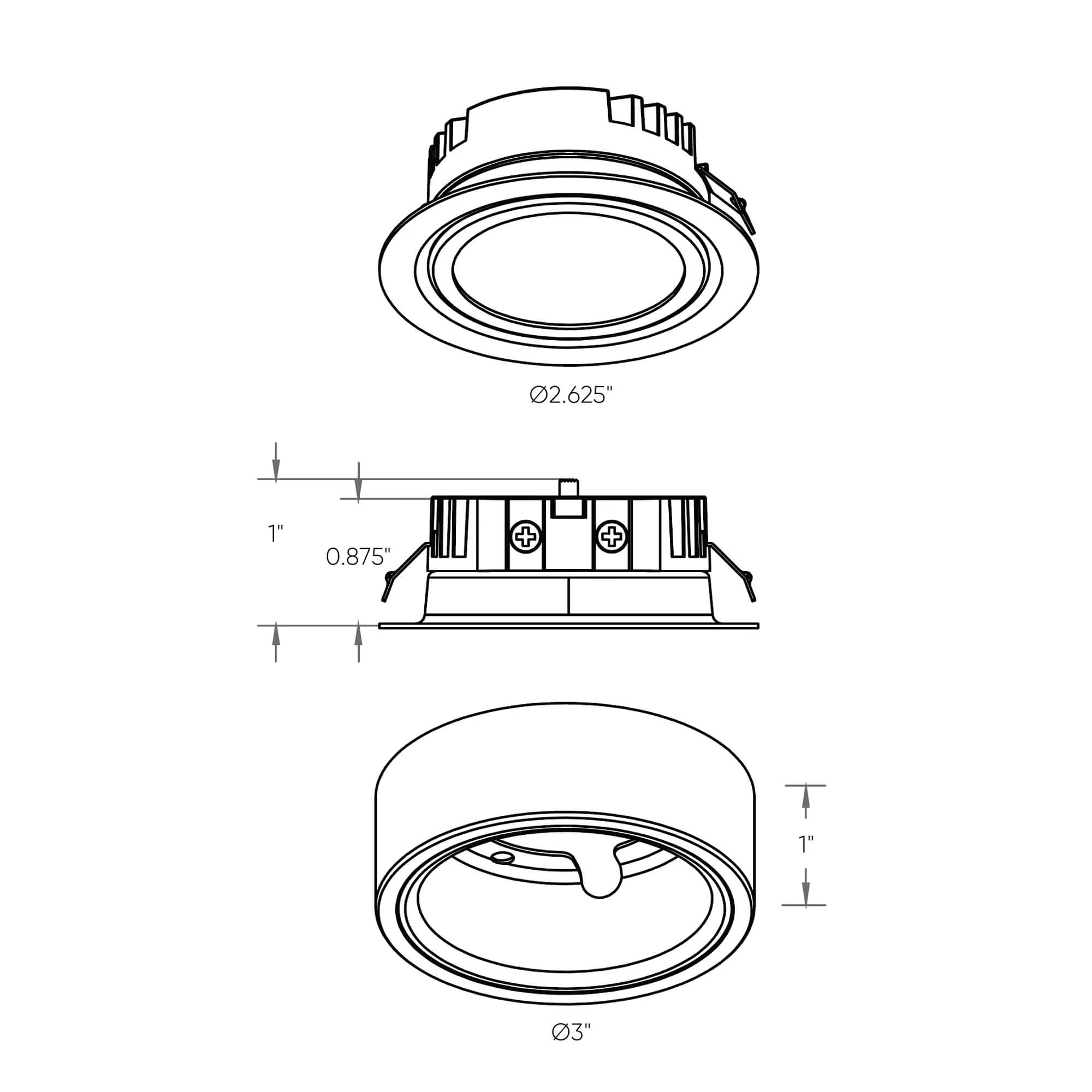 Dals Lighting White Color Temperature Changing 2-in-1 Puck Light, Model 4005-CC-WH* - Image 5