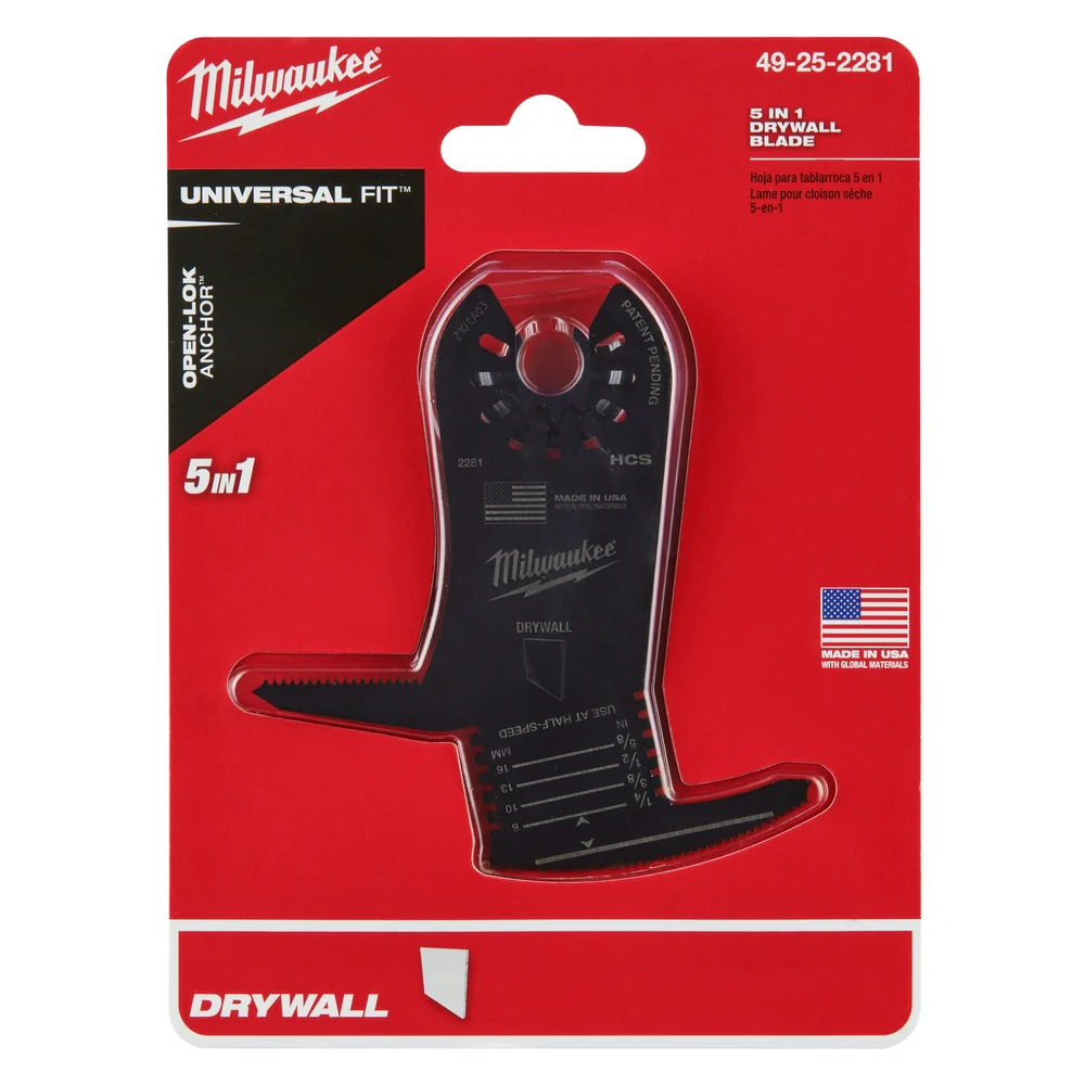 Milwaukee OPEN-LOK™ 5-in-1 Drywall Blade (1 PK) - Image 10