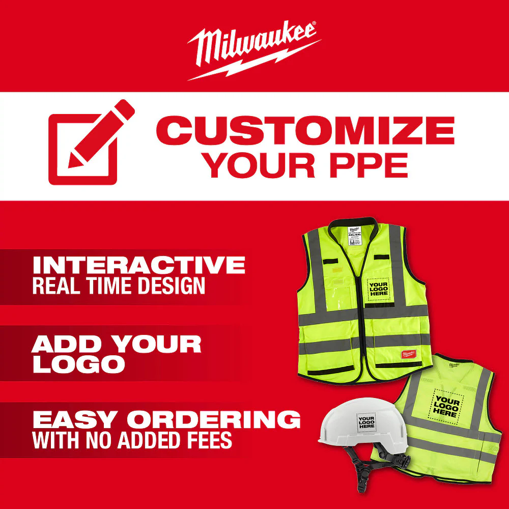 Milwaukee White Full Brim Vented Hard Hat w/6pt Ratcheting Suspension - Type 1, Class C - Image 2