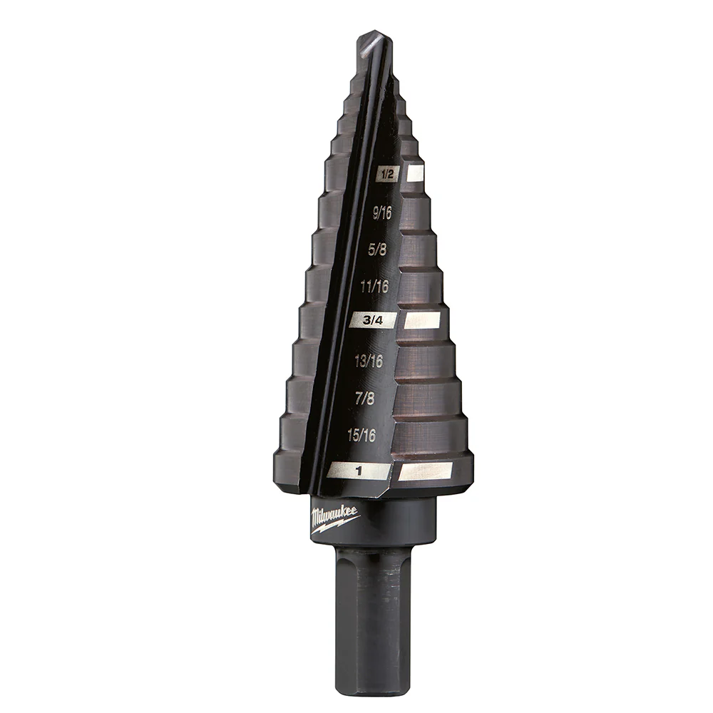Milwaukee #8 Step Drill Bit, 1/2 In. - 1 In.