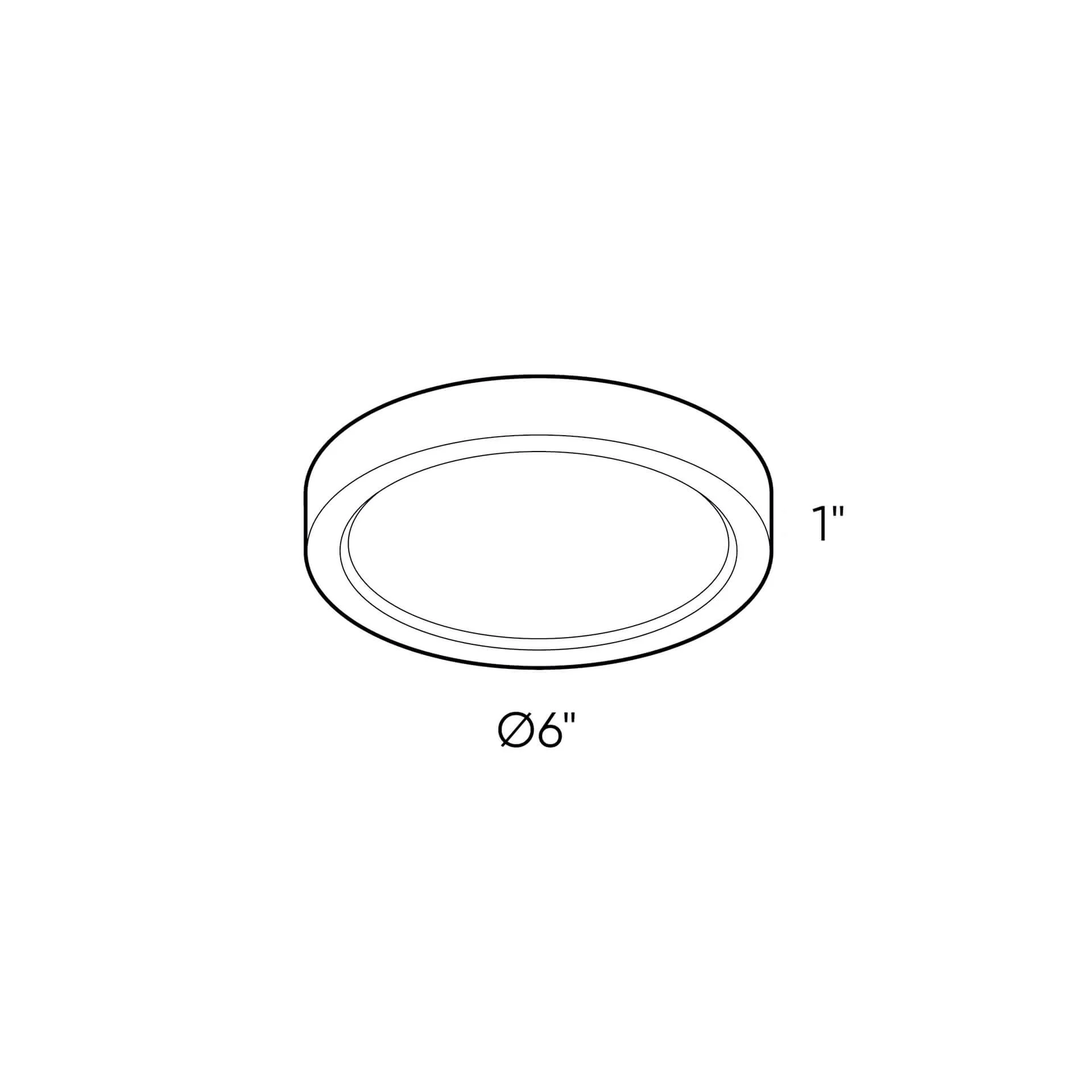 DALS Lighting Black 6 Inch Round Indoor/Outdoor LED Flush Mount, Model CFLEDR06-CC-BK* - Image 2