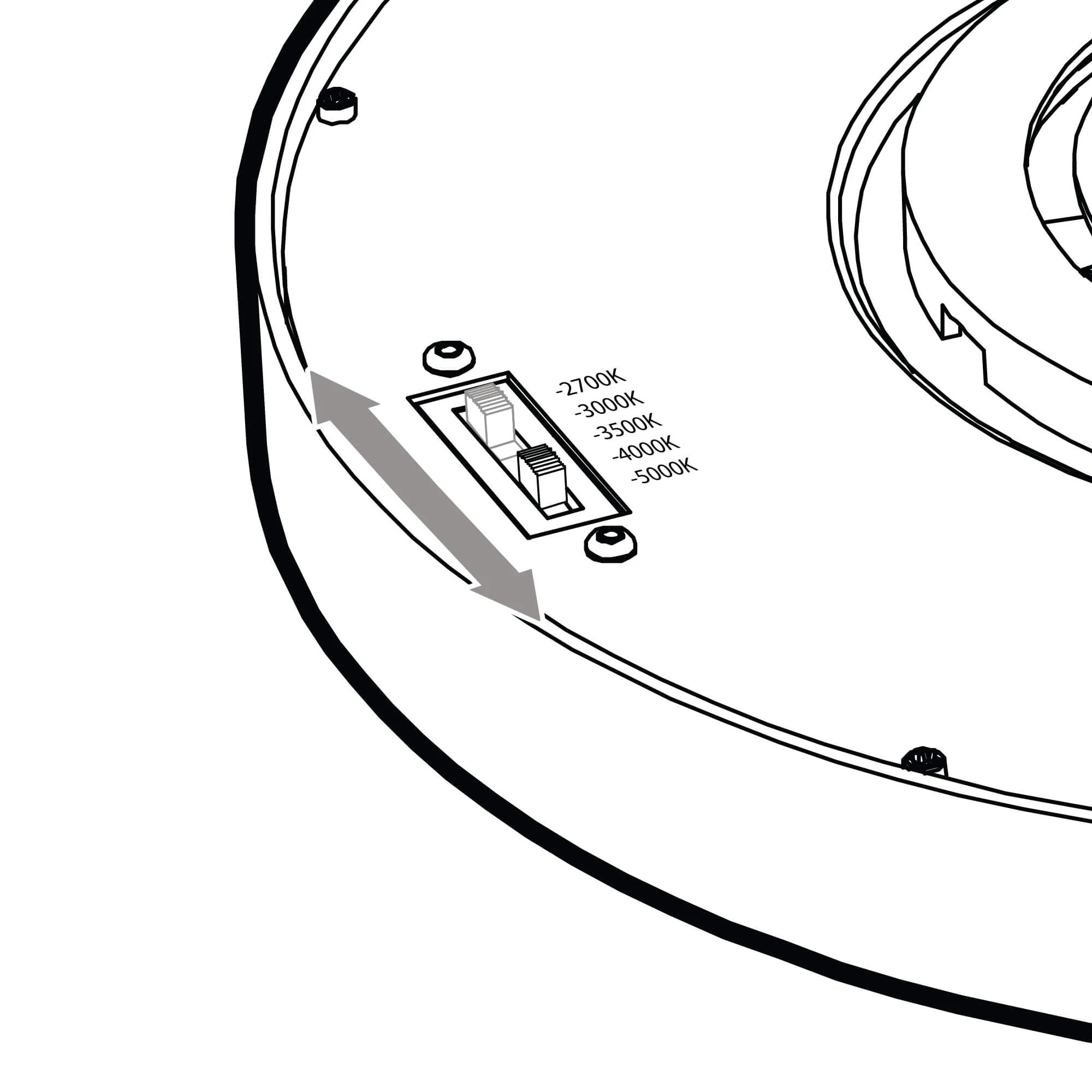 DALS Lighting Gold 10 Inch Round Indoor/Outdoor LED Flush Mount, Model CFLEDR10-CC-GD* - Image 3