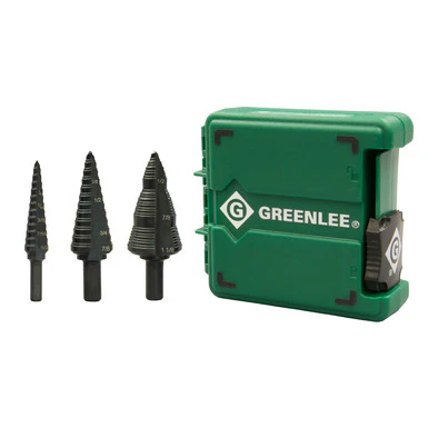 Greenlee Multi-Hole Step Bit Set, Model GSBSET3