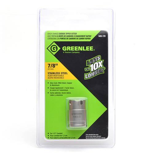 Greenlee Quick Change Stainless Steel Carbide-Tipped Hole Cutter, 7/8-Inch, Model 645-7/8* - Image 2
