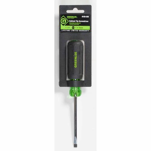 Greenlee Screwdriver Heavy Duty Cabinet Tip, 1/4-Inch x 4-Inch, Model 0153-25C* - Image 2