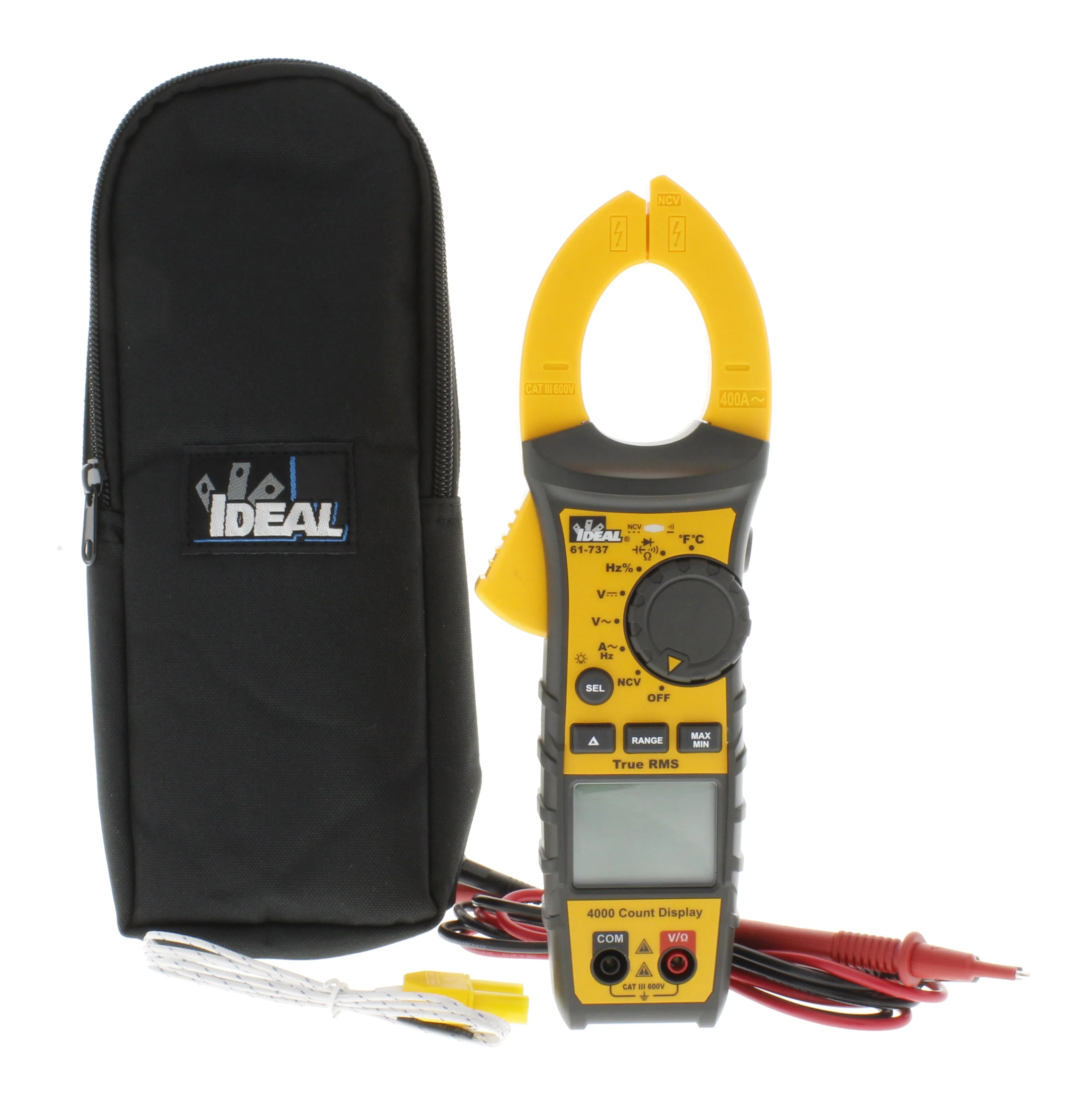 IDEAL Clamp Meter 400A AC TRMS w/ NCVT & Temp - Image 4