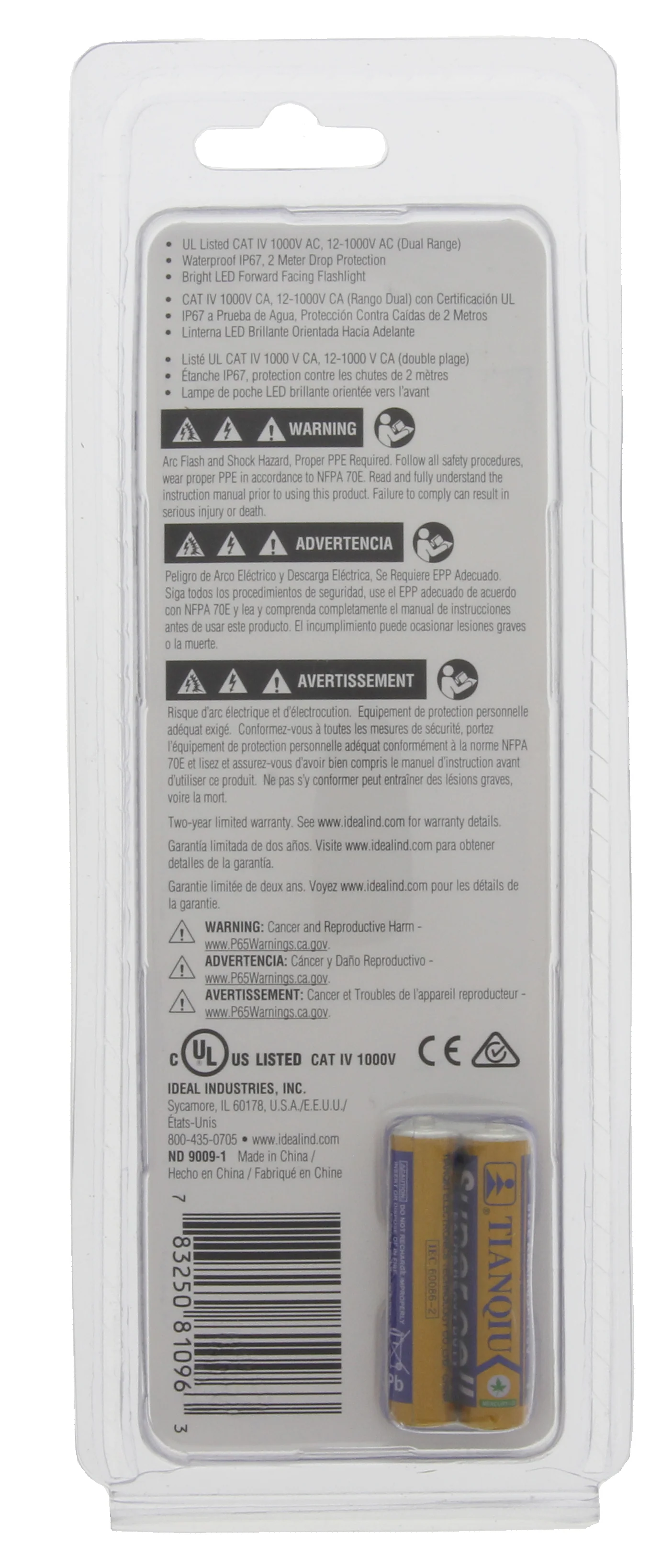 IDEAL Non-Contact Voltage Tester Dual Range 12 to 1000VAC, Model 61-657 - Image 13