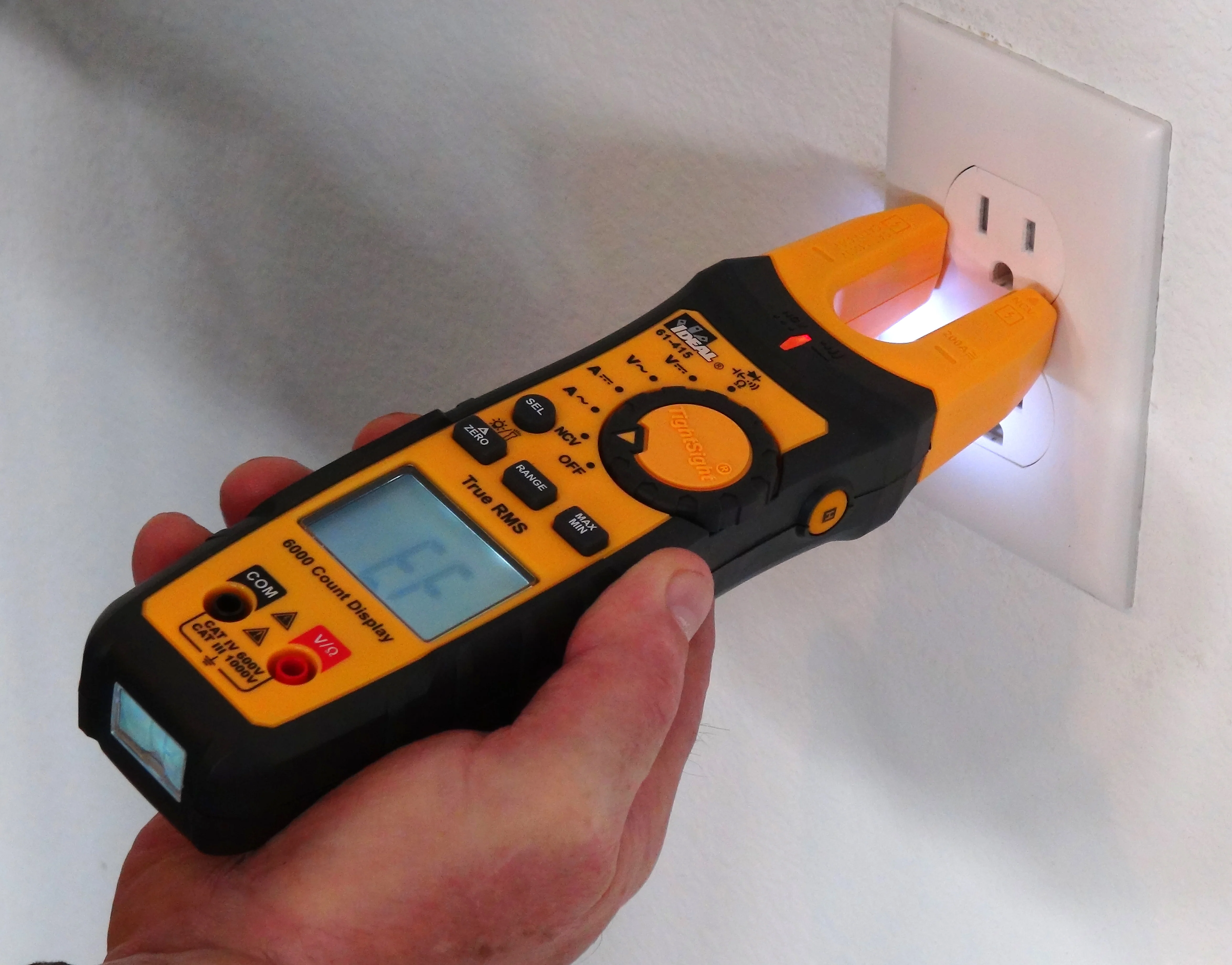 IDEAL TightSight Split Jaw Meter 200A AC/DC TRMS w/ Flashlight & NCVT, Model 61-415 - Image 10
