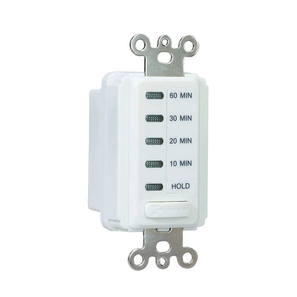 Intermatic White Electronic Countdown Timer, Preset Times 10-20-30-60 Minutes with Hold, Model EI210W - Image 2