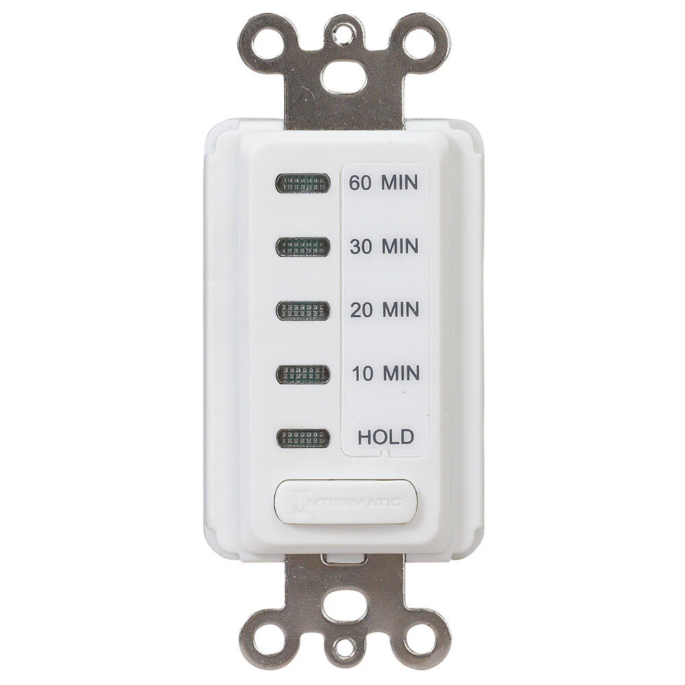 Intermatic White Electronic Countdown Timer, Preset Times 10-20-30-60 Minutes with Hold, Model EI210W - Image 4