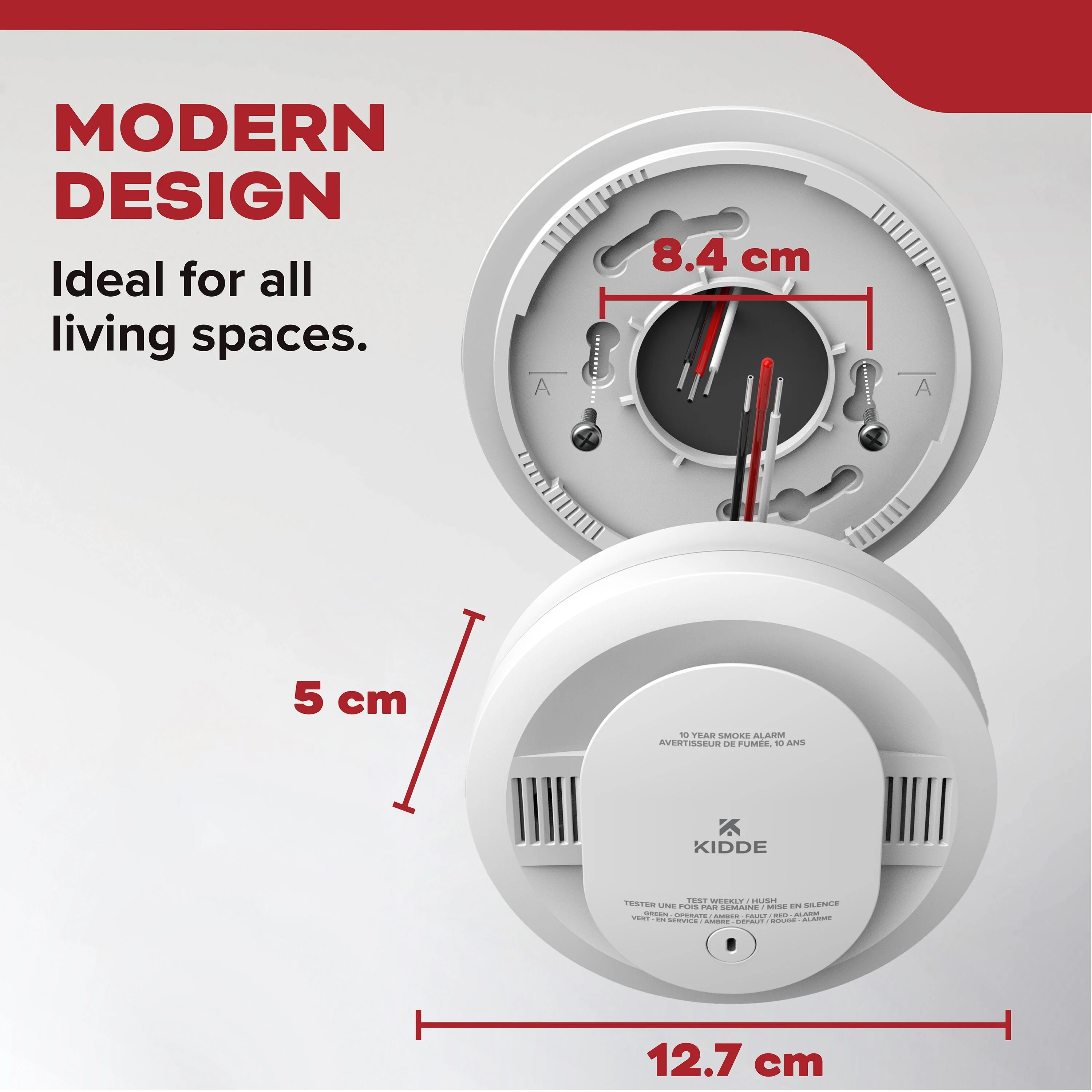 KIDDE 120v Hardwire Smoke Alarm w/10yr lithum battry back up - Image 3