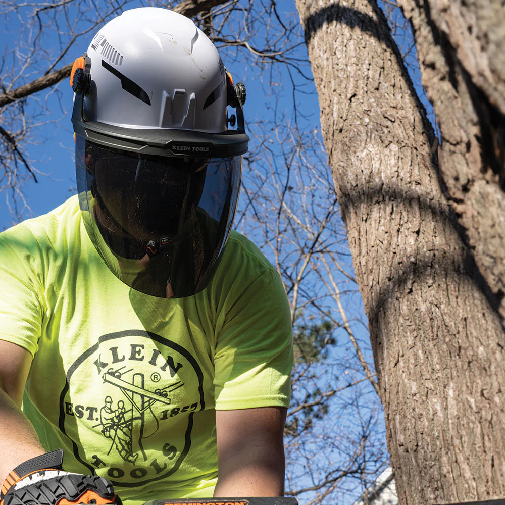 Klein Tools Face Shield, Safety Helmet and Cap-Style Hard Hat, Gray Tint, Model 60473* - Image 6