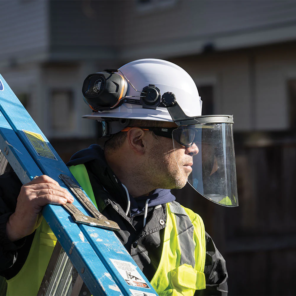 Klein Tools Face Shield, Full Brim Hard Hat, Clear, Model 60528 - Image 9