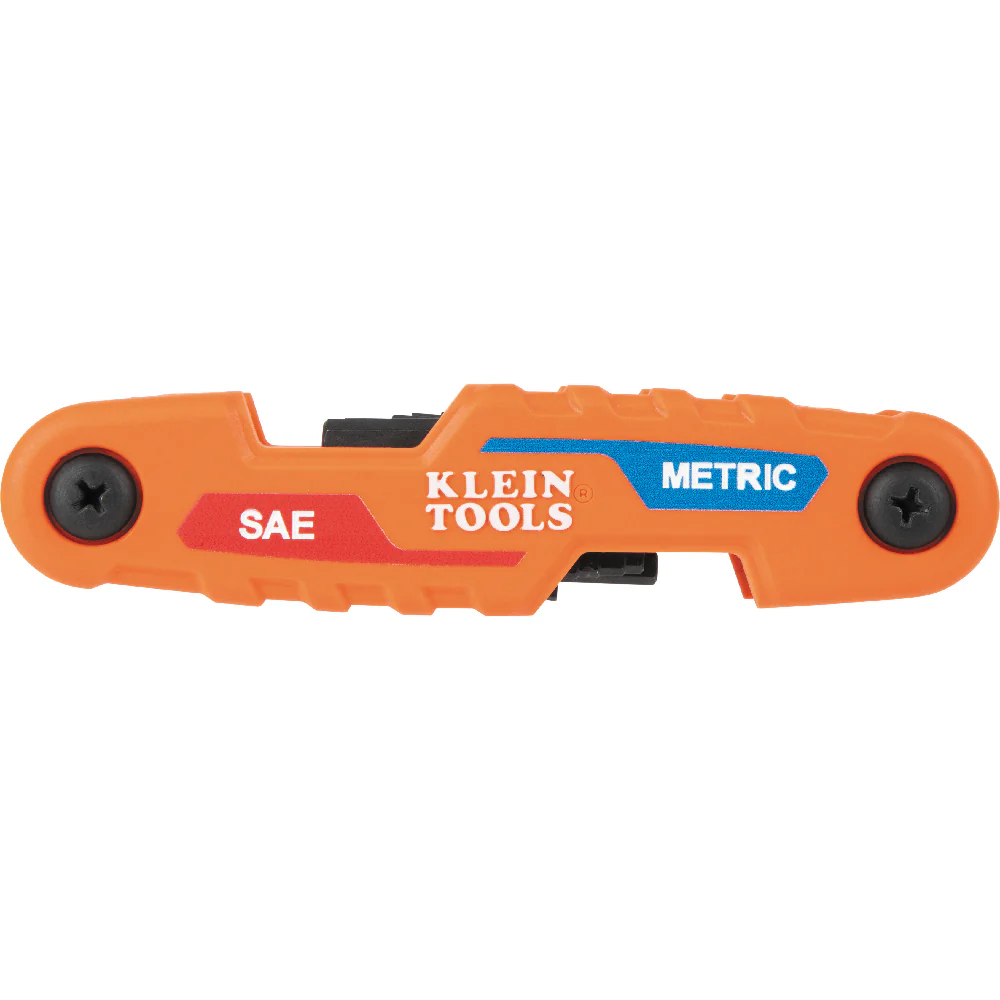 Klein Tools Compact Folding Hex Key Set, 12-Key, SAE, Metric Sizes, Model 70590* - Image 2