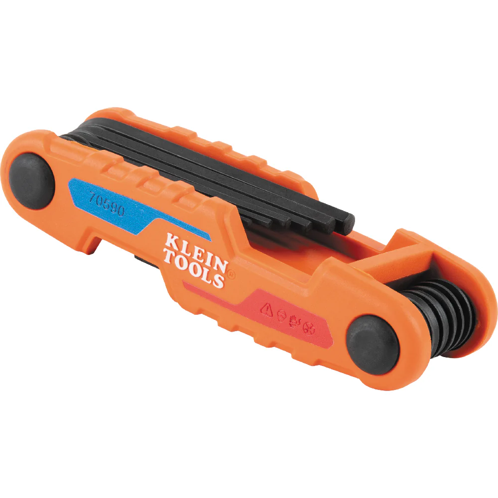 Klein Tools Compact Folding Hex Key Set, 12-Key, SAE, Metric Sizes, Model 70590* - Image 5