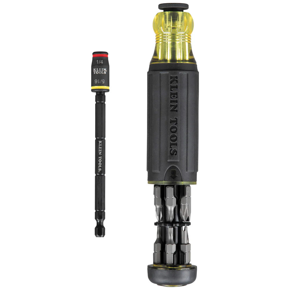 Klein Tools 14-in-1 HVAC Adjustable-Length Impact Screwdriver with Flip Socket, Model 32304*