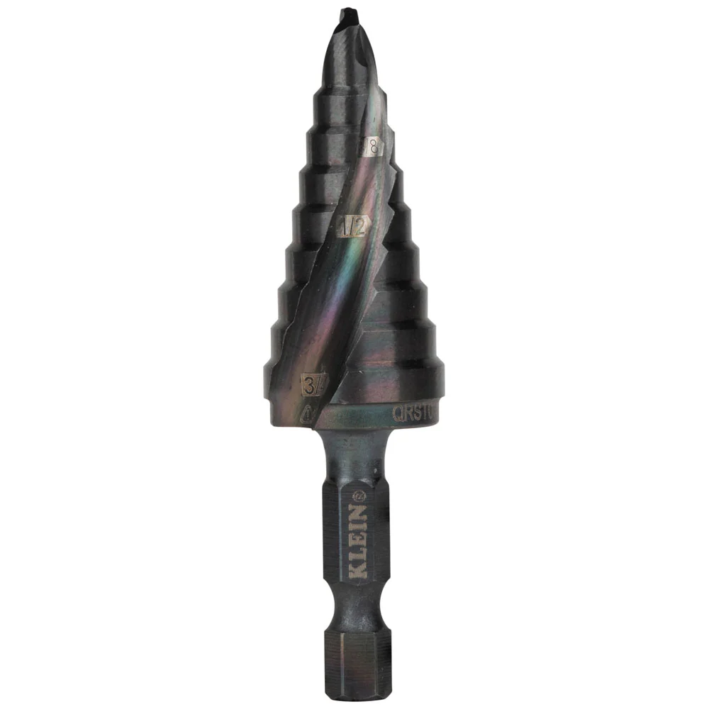 Klein Tools 3 Piece Premium All Purpose Quick-Release Step Bit Kit, Model QRST3PC* - Image 4