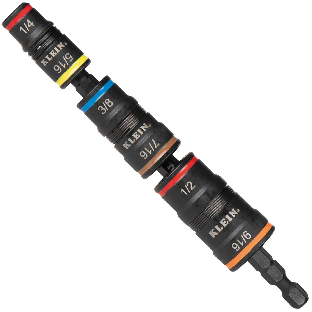 Klein Tools 7-in1 Impact Flip Socket Set, No Handle, Model 32933