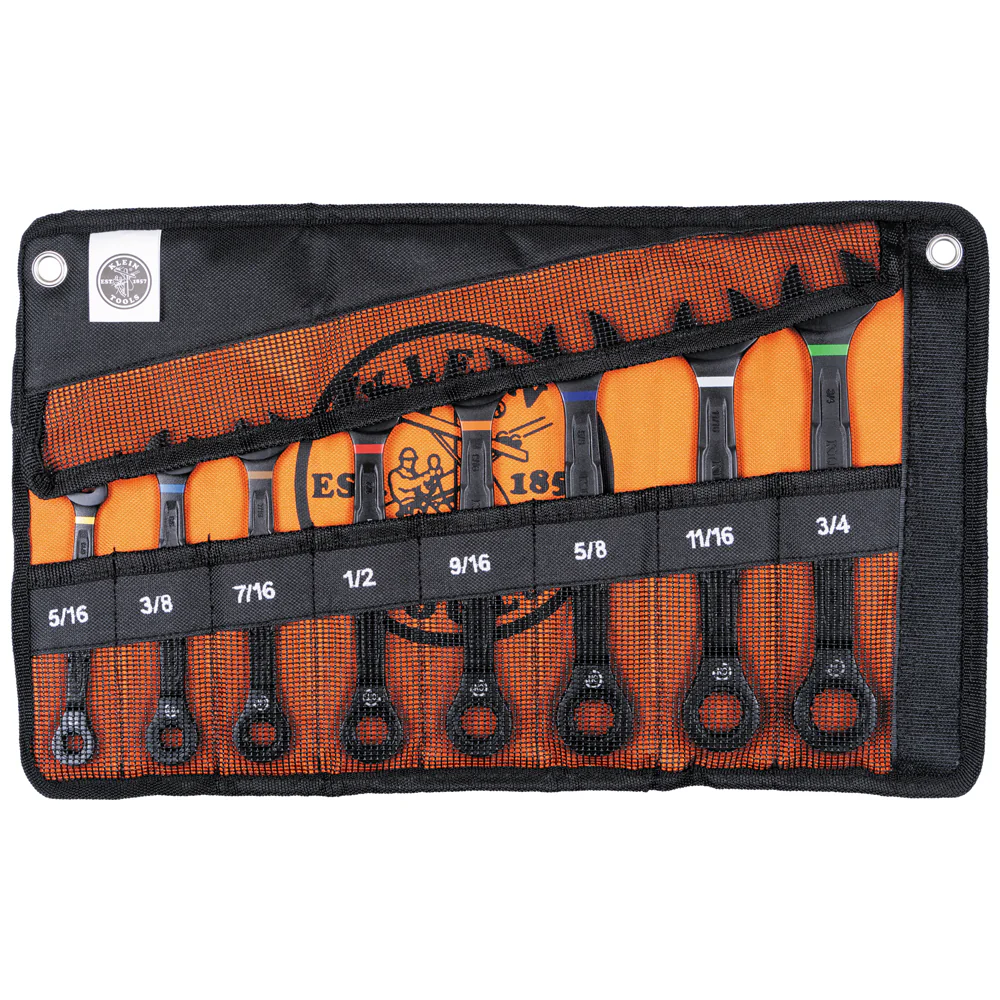 Klein Tools 90-Tooth Ratcheting Box Wrench Set, 8-Piece, SAE, Model 69408G - Image 7