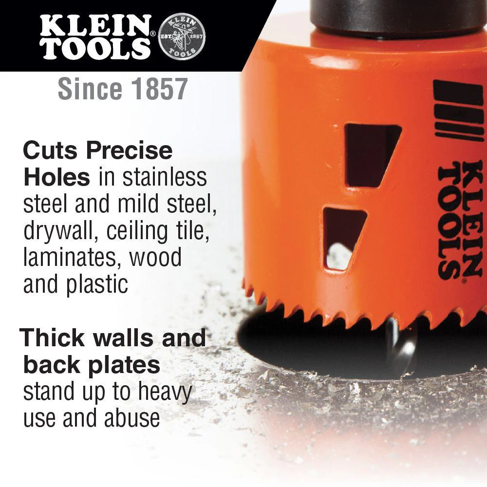 Klein Tools Bi-Metal Hole Saw, 1-1/8-Inch, Model 31918* - Image 2