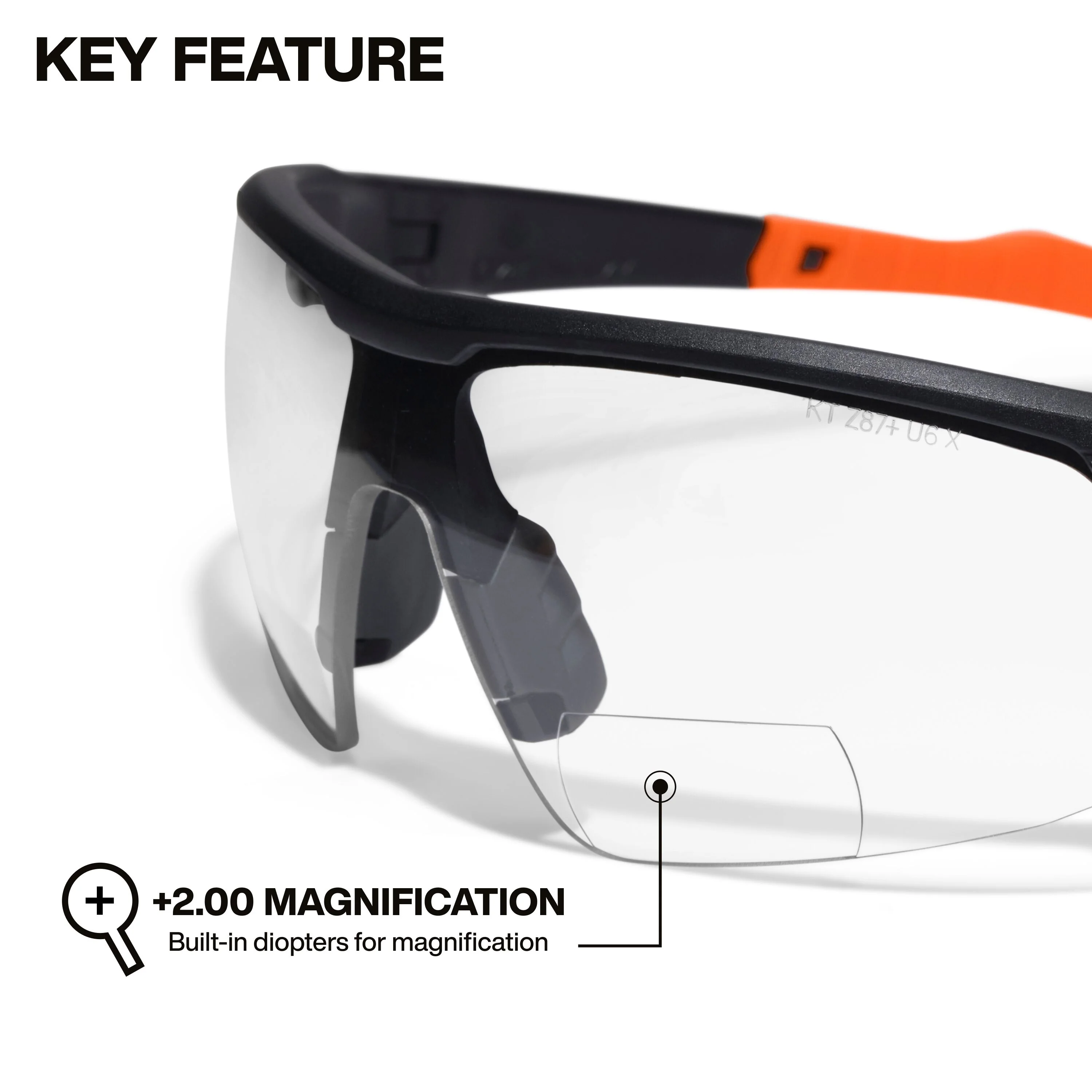 Klein Tools Bifocal Safety Glasses +2.00 03615 - Image 2