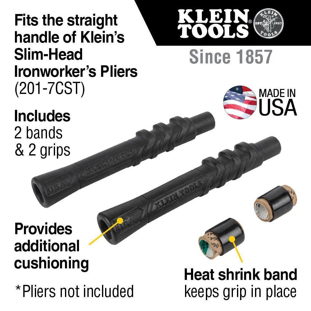 Klein Tools Comfort Grip Kit for Slim-Head Ironworker's Pliers, 2-Pack, Model M200ST* - Image 2