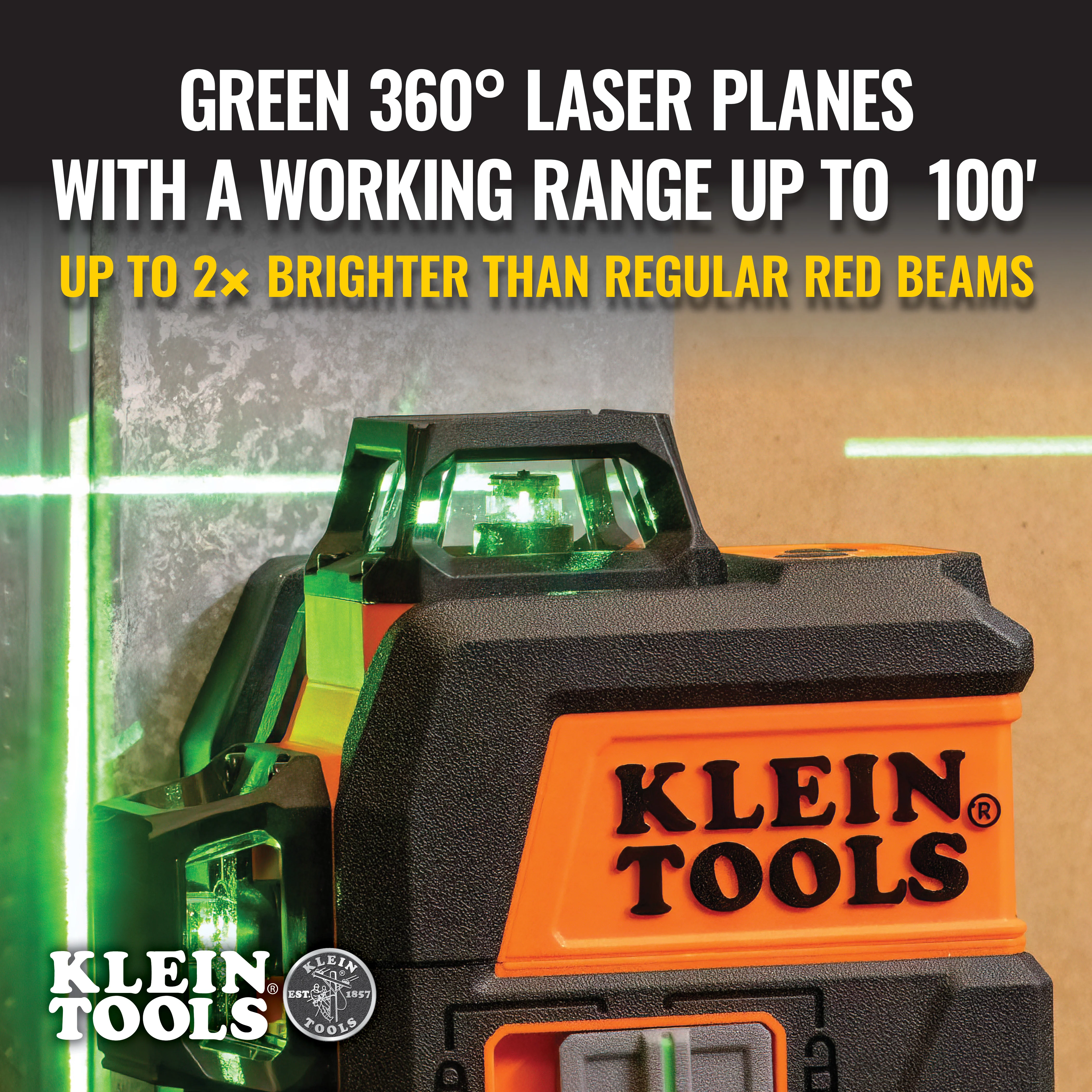 Klein Tools Compact Green Planer Laser Level, Model 93CPLG - Image 3