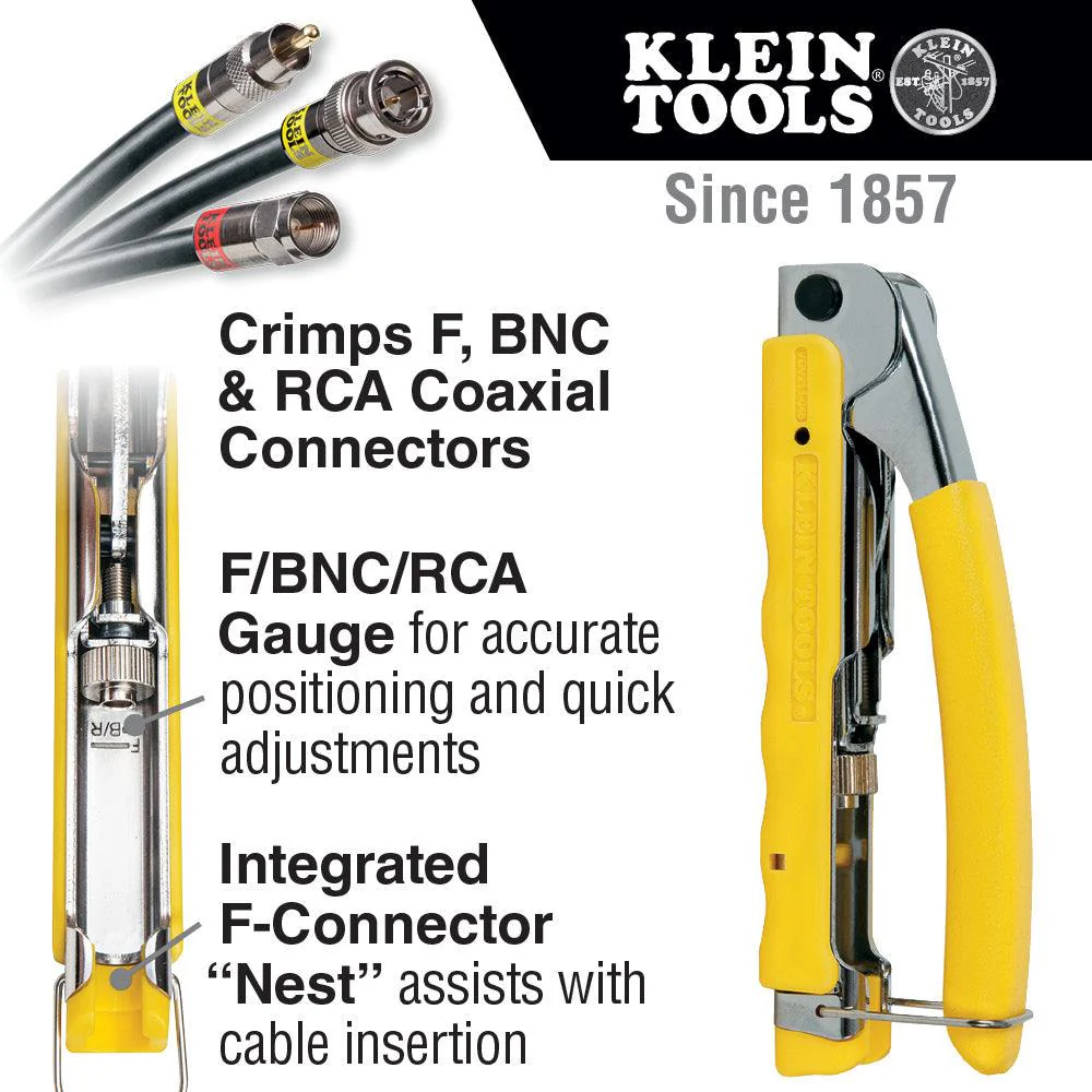 Klein Tools Compact, Multi-Connector Compression Crimper, Model VDV211-048 - Image 4