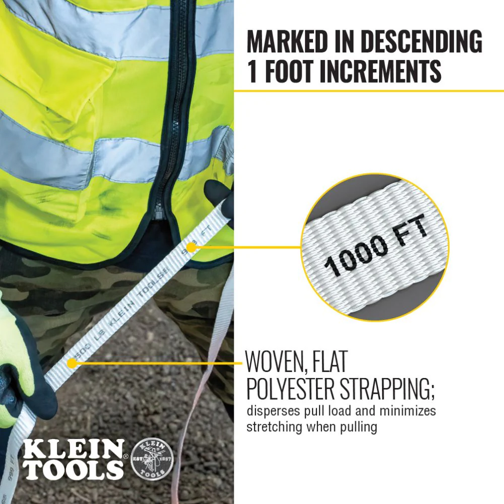 Klein Tools Conduit Measuring Pull Tape, 2500-Pound x 3000-Foot, Model 50142* - Image 3