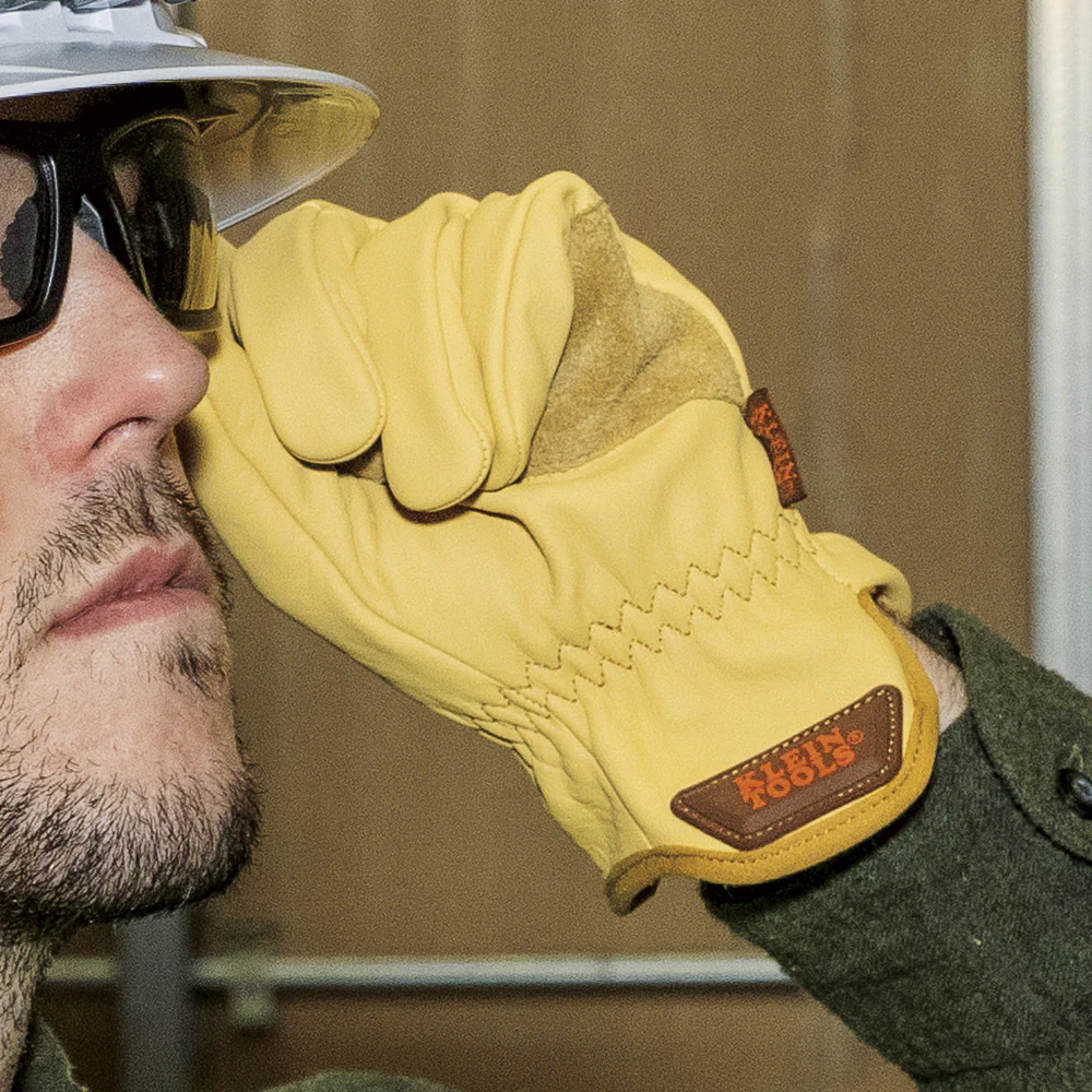 Klein Tools Cowhide Leather Gloves, Small, Model 60602 - Image 11