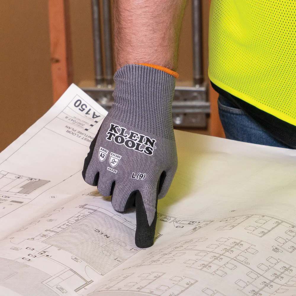 Klein Tools Cut 2 Knit Dip Glove, Large (2 PK), Model 60585 - Image 9