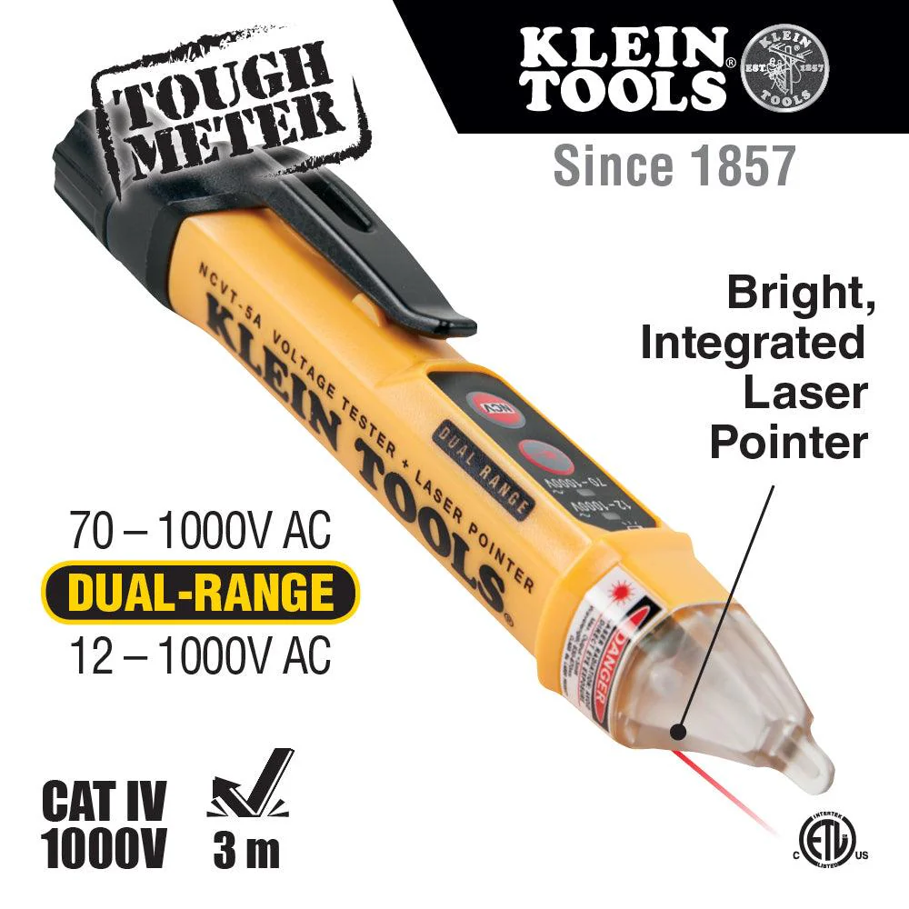 Klein Tools Electrical Tester Kit with Dual-Range NCVT and GFCI Receptacle Tester, Model NCVT5KIT - Image 10