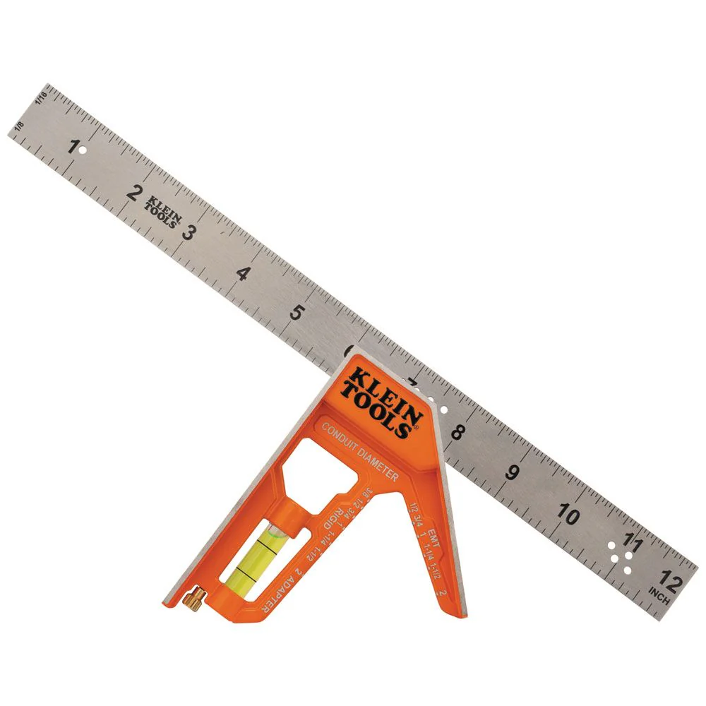 Klein Tools Electrician's Combination Square, 12-Inch, Model 935CSEL
