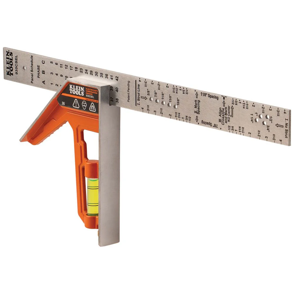 Klein Tools Electrician's Combination Square, 12-Inch, Model 935CSEL - Image 10