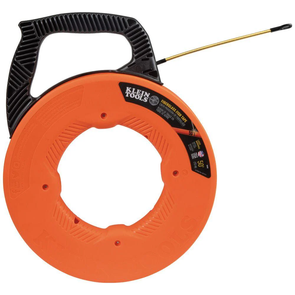Klein Tools Fiberglass Fish Tape with Spiral Steel Leader, 50-Foot, Model 56350* - Image 6