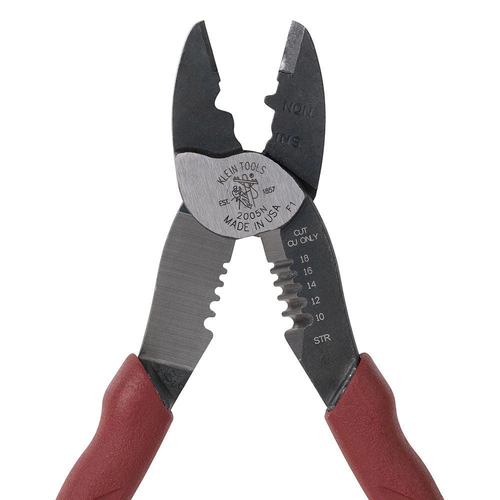 Klein Tools Forged Steel Wire Crimper, Cutter, Stripper, Model 2005N