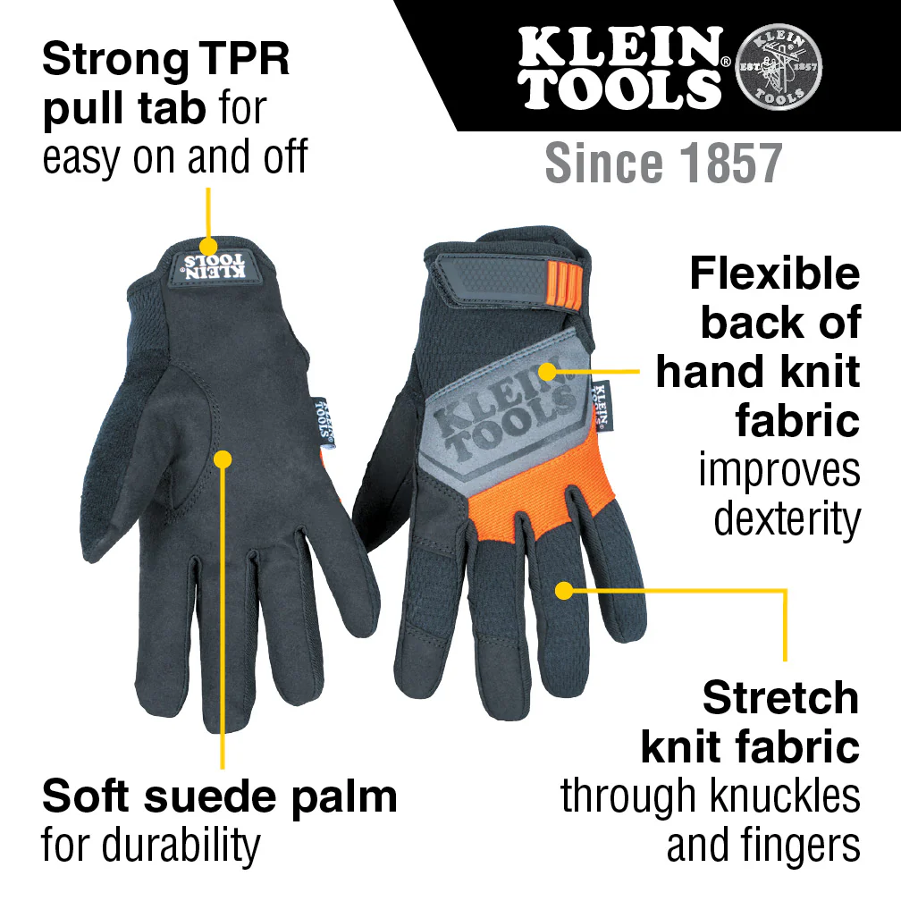 Klein Tools General Purpose Gloves, Small, Model 60594 - Image 2