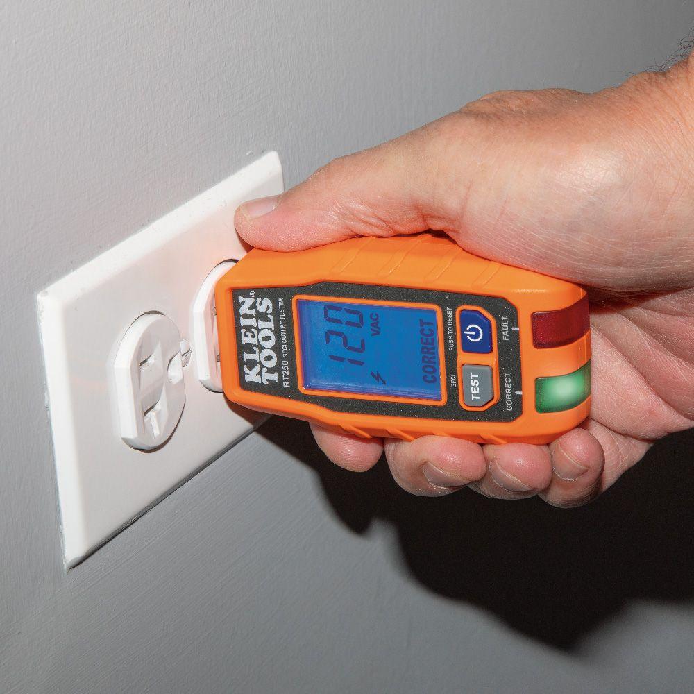 Klein Tools GFCI Receptacle Tester with LCD, Model RT250 - Image 10