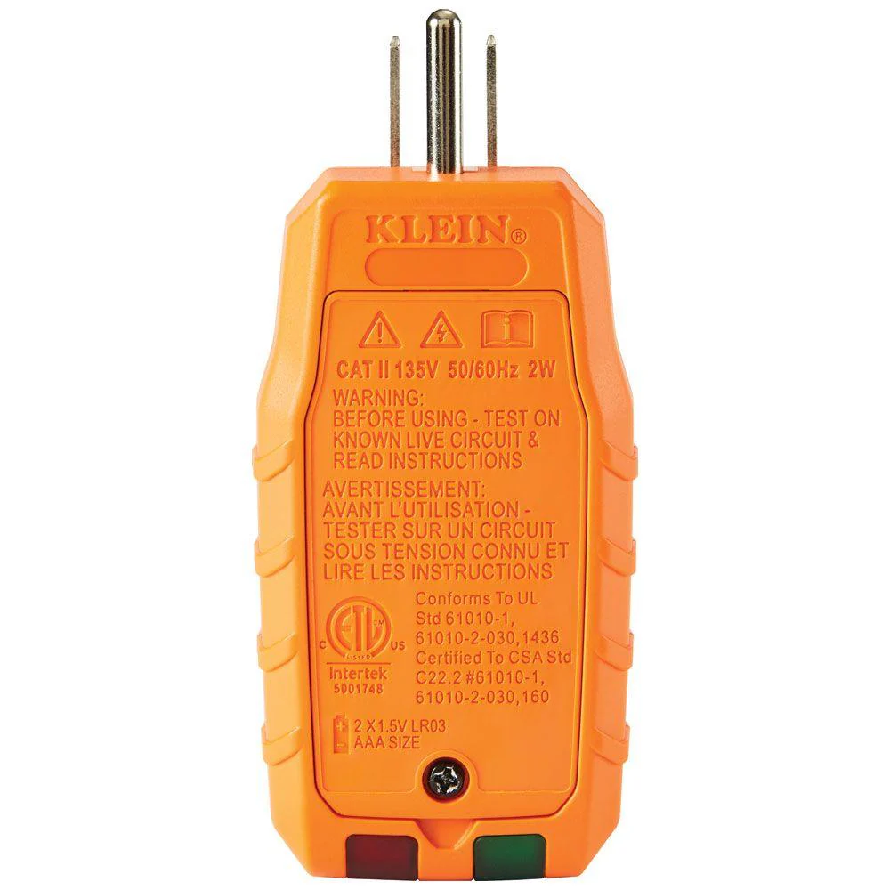 Klein Tools GFCI Receptacle Tester with LCD, Model RT250 - Image 5