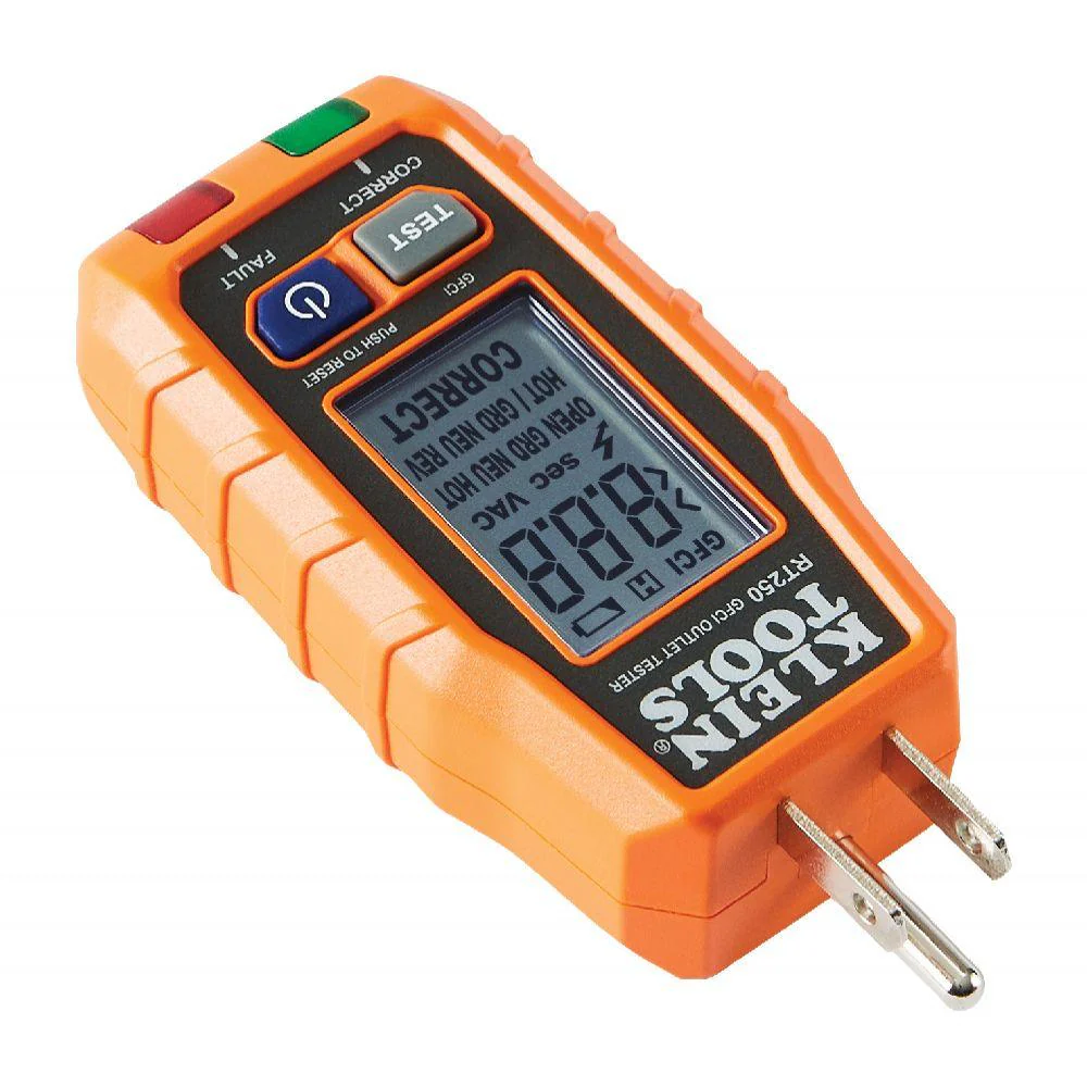 Klein Tools GFCI Receptacle Tester with LCD, Model RT250 - Image 6