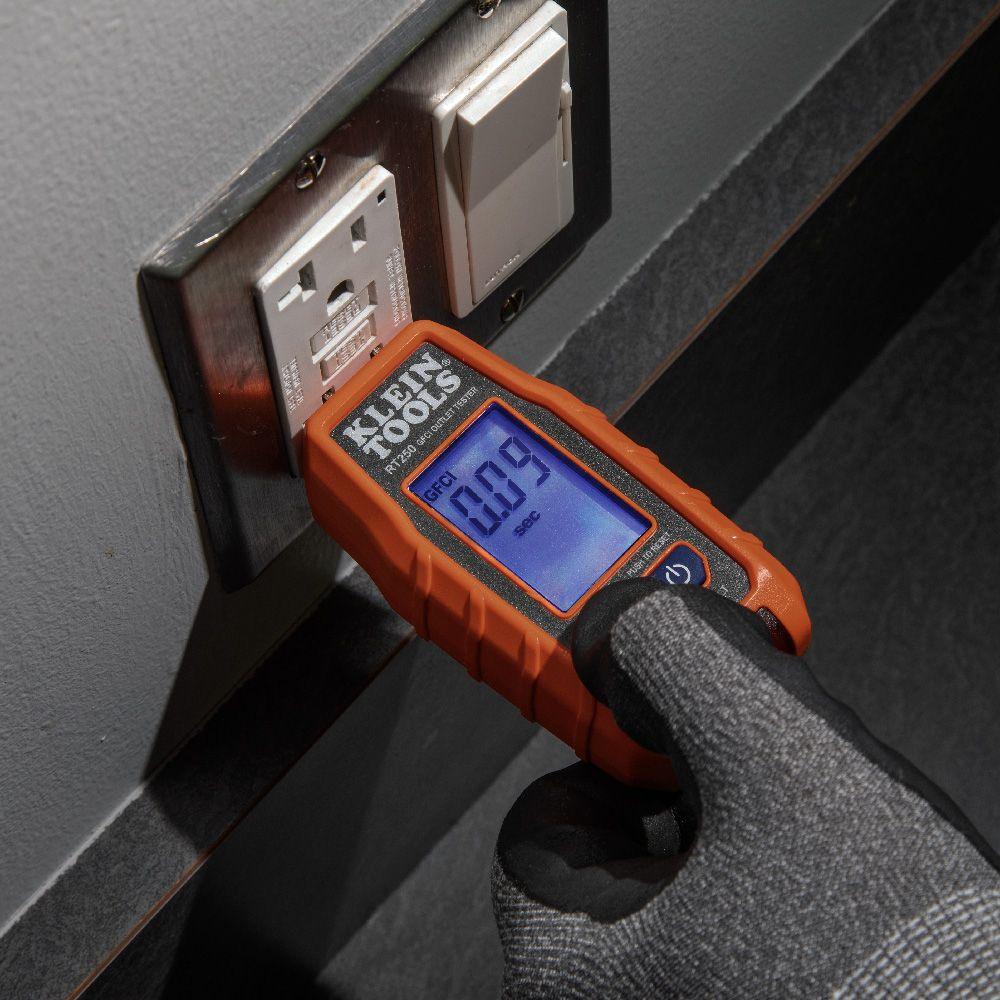 Klein Tools GFCI Receptacle Tester with LCD, Model RT250 - Image 8