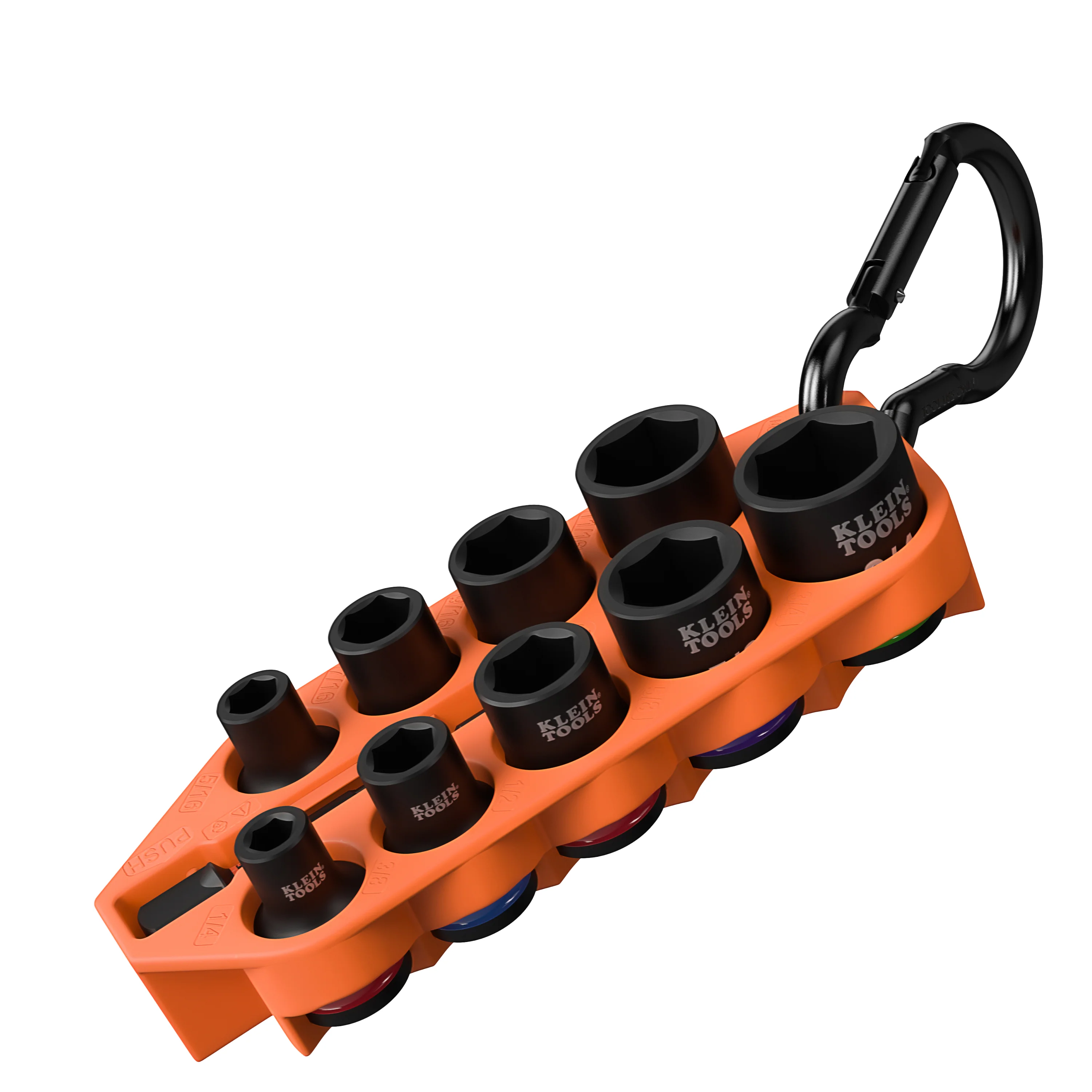 Klein Tools Grab-And-Go Impact Socket Set, SAE, 10-Piece